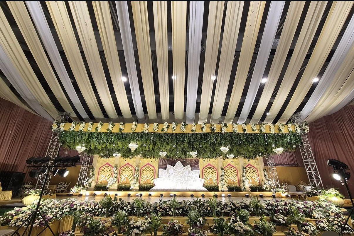 Floral lotus stage decor